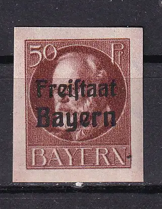 Altdeutschland Bayern  Nr 161 B Falz / Gummimängel / *