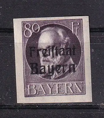 Altdeutschland Bayern  Nr 164 B Falz / Gummimängel / *