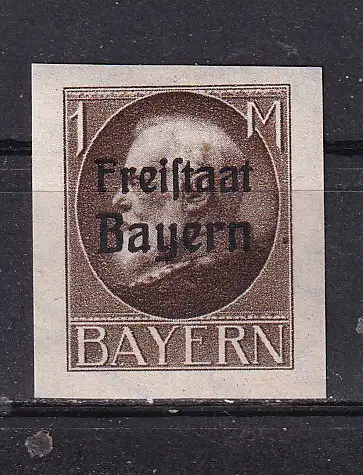 Altdeutschland Bayern  Nr 165 B Falz / Gummimängel / *