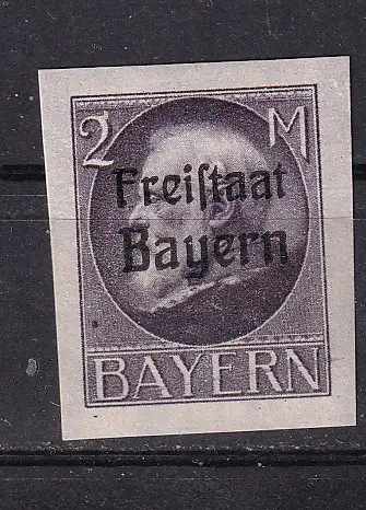 Altdeutschland Bayern  Nr 166 B Falz / Gummimängel / *