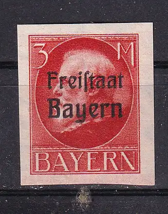 Altdeutschland Bayern  Nr 167 B Falz / Gummimängel / *