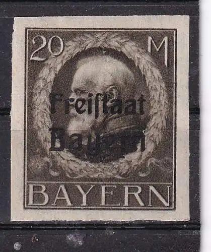 Altdeutschland Bayern  Nr 170 B Falz / Gummimängel / *