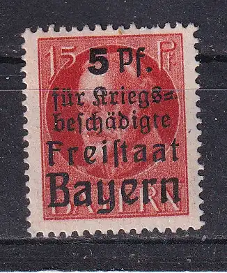 Altdeutschland Bayern  Nr 172 A Falz / Gummimängel / *