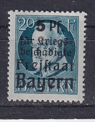 Altdeutschland Bayern  Nr 173 A Falz / Gummimängel / *