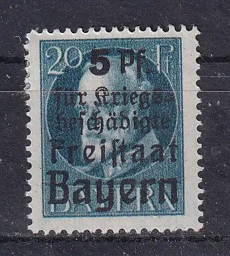 Altdeutschland Bayern  Nr 173 A Falz / Gummimängel / *