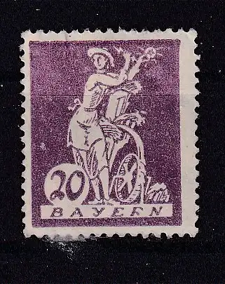 Altdeutschland Bayern  Nr 181 Falz / Gummimängel / *