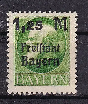 Altdeutschland Bayern  Nr 174 A Falz / Gummimängel / *