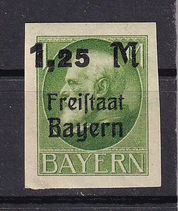 Altdeutschland Bayern  Nr 174 B Falz / Gummimängel / *