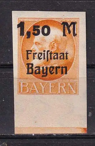 Altdeutschland Bayern  Nr 175 B Falz / Gummimängel / *