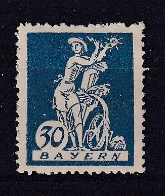 Altdeutschland Bayern  Nr 182 Falz / Gummimängel / *