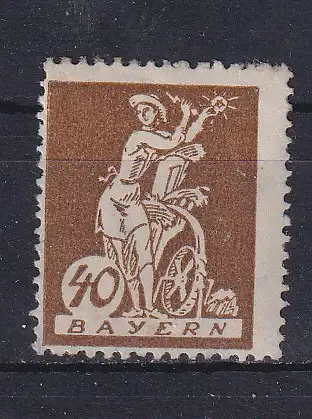 Altdeutschland Bayern  Nr 183 Falz / Gummimängel / *