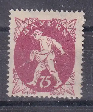 Altdeutschland Bayern  Nr 186 Falz / Gummimängel / *