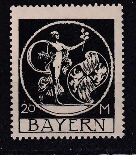 Altdeutschland Bayern  Nr 195 Falz / Gummimängel / *