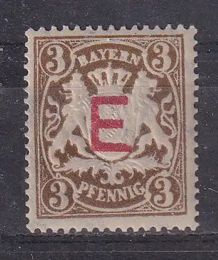 Altdeutschland Bayern Dienstmarken  Nr 1 Falz / Gummimängel / *