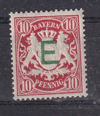 Altdeutschland Bayern Dienstmarken  Nr 3 Falz / Gummimängel / *