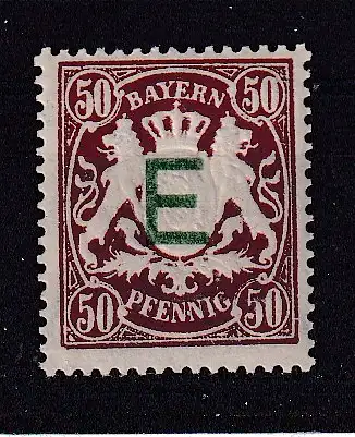 Altdeutschland Bayern Dienstmarken  Nr 5 Falz / Gummimängel / *