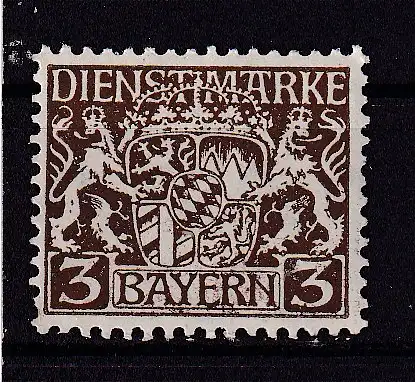 Altdeutschland Bayern Dienstmarken  Nr 16 Falz / Gummimängel / *