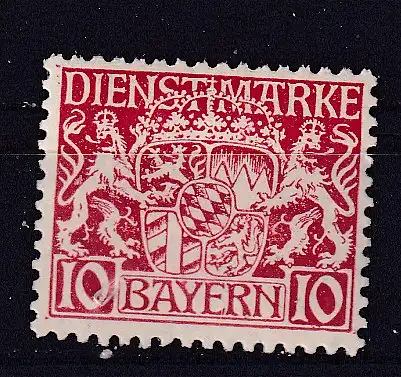 Altdeutschland Bayern Dienstmarken  Nr 26 Falz / Gummimängel / *