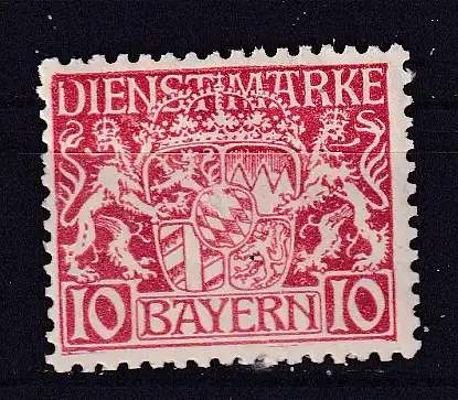 Altdeutschland Bayern Dienstmarken  Nr 26 Falz / Gummimängel / *