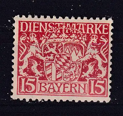 Altdeutschland Bayern Dienstmarken  Nr 27 Falz / Gummimängel / *