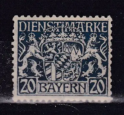 Altdeutschland Bayern Dienstmarken  Nr 28 Falz / Gummimängel / *