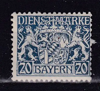 Altdeutschland Bayern Dienstmarken  Nr 28 Falz / Gummimängel / *