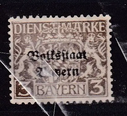 Altdeutschland Bayern Dienstmarken  Nr 30 Falz / Gummimängel / *