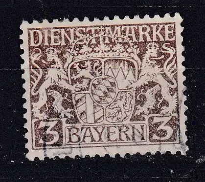 Altdeutschland Bayern Dienstmarken  Nr 16 Falz / Gummimängel / *