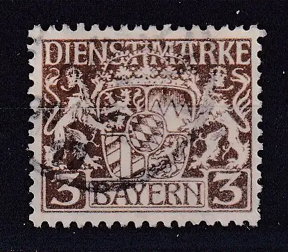 Altdeutschland Bayern Dienstmarken  Nr 16 Falz / Gummimängel / *