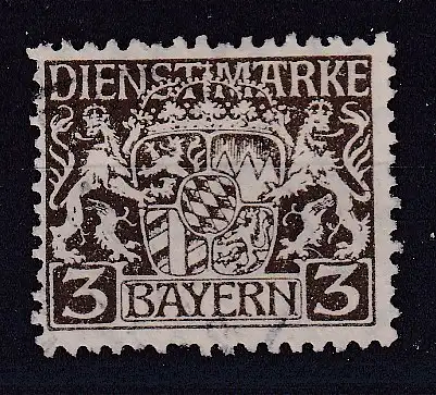 Altdeutschland Bayern Dienstmarken  Nr 16 Falz / Gummimängel / *