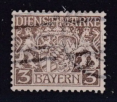 Altdeutschland Bayern Dienstmarken  Nr 16 Falz / Gummimängel / *