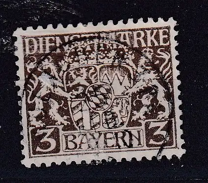 Altdeutschland Bayern Dienstmarken  Nr 16 Falz / Gummimängel / *