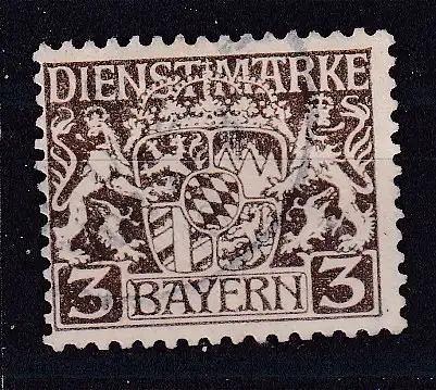 Altdeutschland Bayern Dienstmarken  Nr 16 Falz / Gummimängel / *