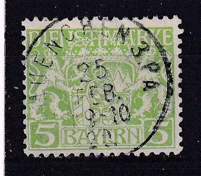 Altdeutschland Bayern Dienstmarken  Nr 17 Gestempelt (Posten)