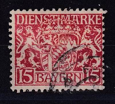 Altdeutschland Bayern Dienstmarken  Nr 19 Gestempelt (Posten)