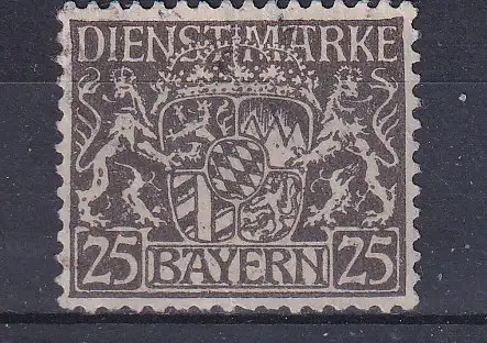 Altdeutschland Bayern Dienstmarken  Nr 21 Gestempelt (Posten)