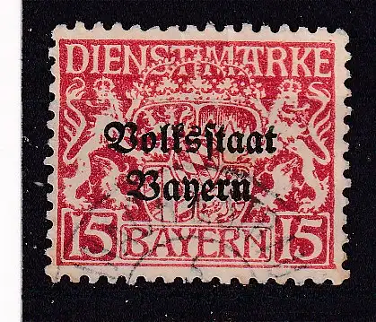 Altdeutschland Bayern Dienstmarken  Nr 34 Gestempelt (Posten)