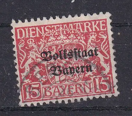 Altdeutschland Bayern Dienstmarken  Nr 34 Gestempelt (Posten)