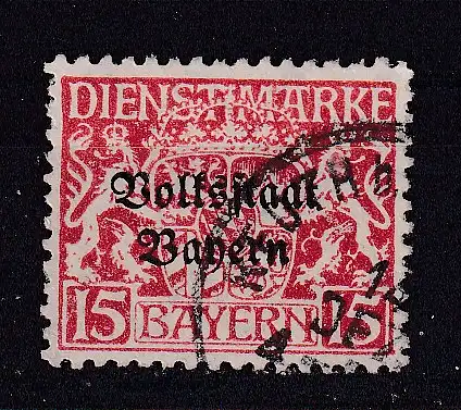 Altdeutschland Bayern Dienstmarken  Nr 34 Gestempelt (Posten)