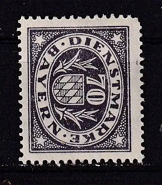 Altdeutschland Bayern Dienstmarken  Nr 52 Falz / Gummimängel / *