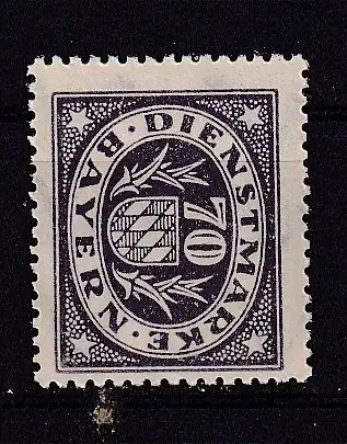 Altdeutschland Bayern Dienstmarken  Nr 52 Falz / Gummimängel / *