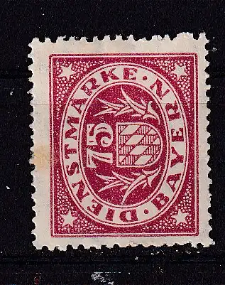 Altdeutschland Bayern Dienstmarken  Nr 53 Falz / Gummimängel / *