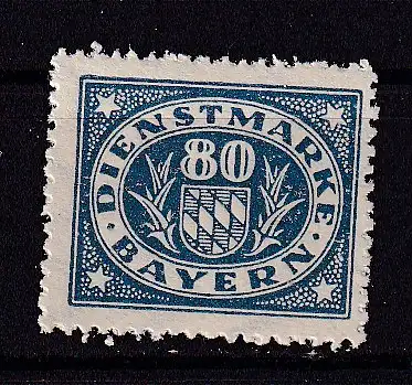 Altdeutschland Bayern Dienstmarken  Nr 54 Falz / Gummimängel / *