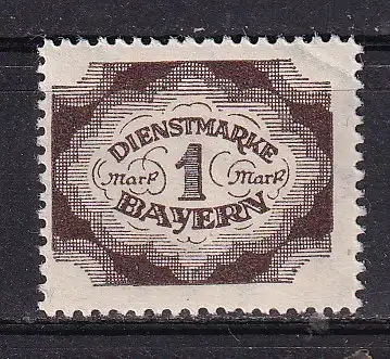 Altdeutschland Bayern Dienstmarken  Nr 56 Falz / Gummimängel / *