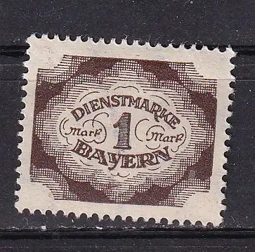 Altdeutschland Bayern Dienstmarken  Nr 56 Falz / Gummimängel / *