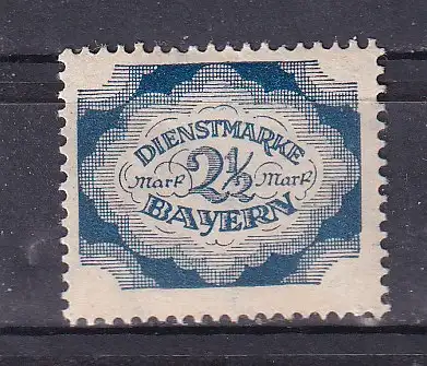 Altdeutschland Bayern Dienstmarken  Nr 59 Falz / Gummimängel / *