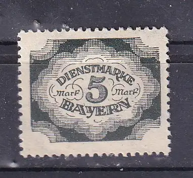 Altdeutschland Bayern Dienstmarken  Nr 60 Falz / Gummimängel / *