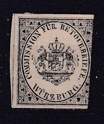 Altdeutschland Bayern Alle Untergebiete  Nr Retourenmarke Ohne Gummierung (*)