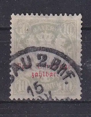 Altdeutschland Bayern Portomarken  Nr 12 Ohne Gummierung (*)