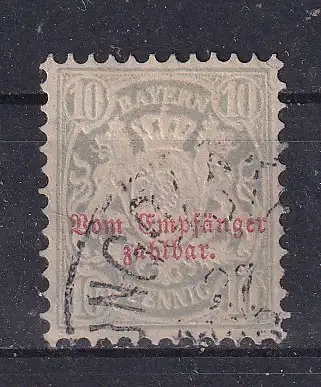 Altdeutschland Bayern Portomarken  Nr 12 Ohne Gummierung (*)